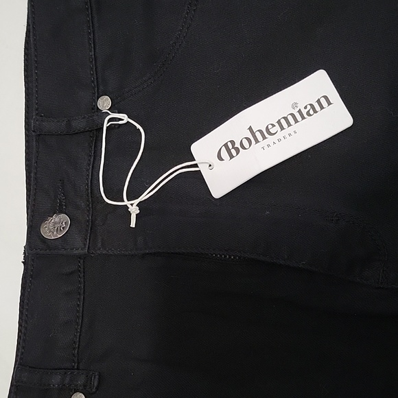 NEW Bohemian Traders High Waist Distressed Black Skinny Jeans Size 30 - Picture 2 of 10